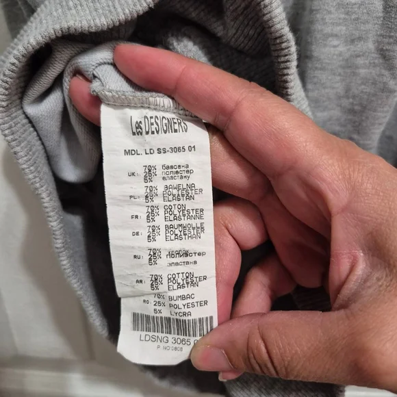 Men's Les Designers Gray & Blue‎ Graphic Sweatshirt M - Picture 4 of 6